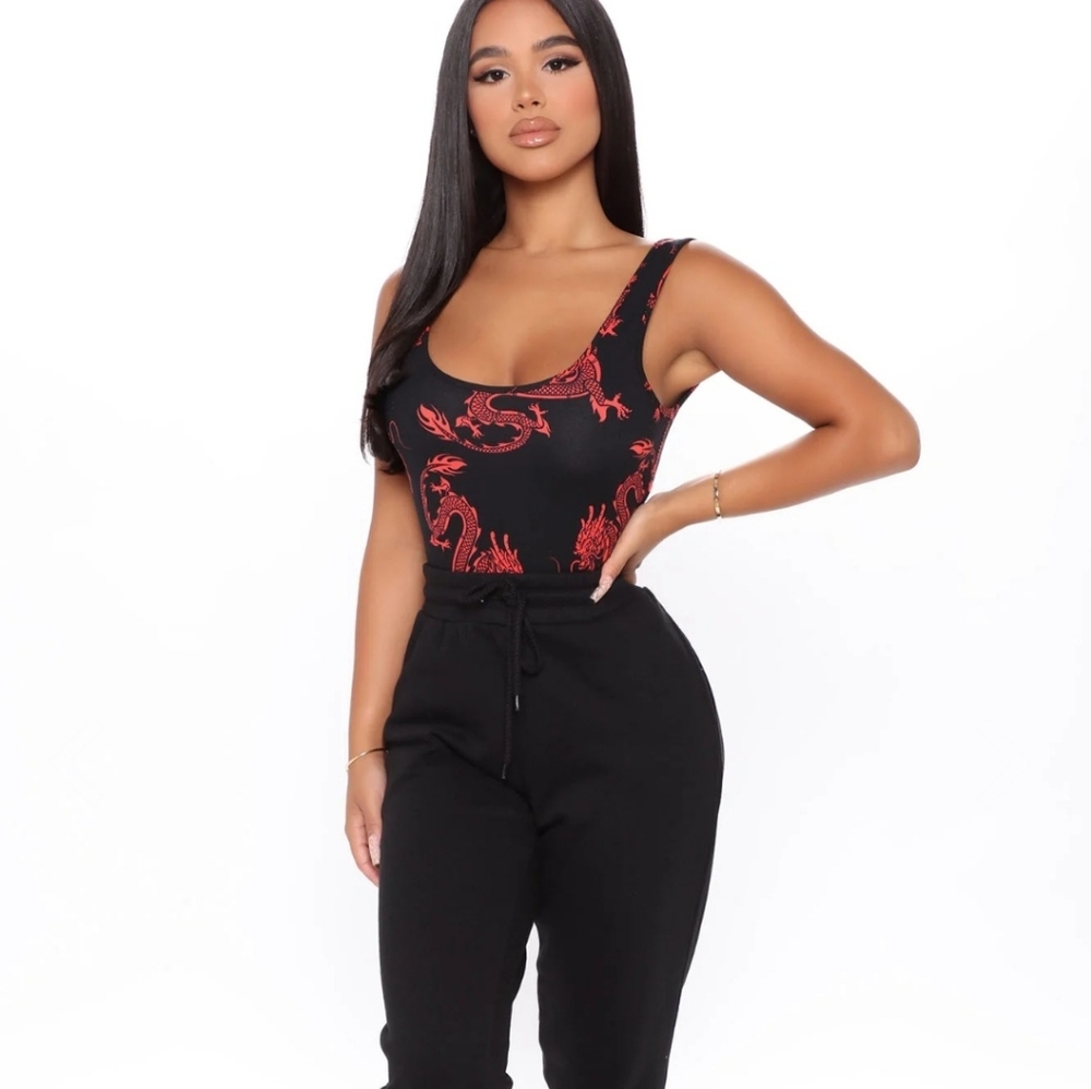 NWT Dragon Print High Waist Bodysuit Size Medium - Picture 3 of 7